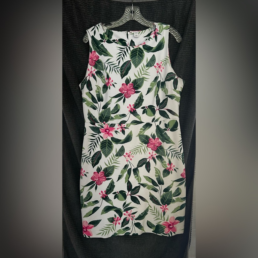 Old Navy dress floral sleeveless size L cotton blend